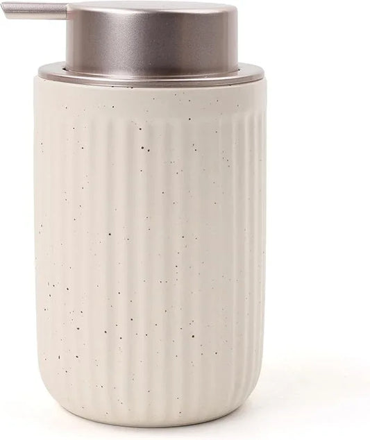 BosilunLife Dish Hand Soap Dispenser - Liquid Pump Soap Dispenser for Bathroom Decro Aprcot 12oz Ceramic Kitchen Dish Dispenser with Rust-Proof Liquid Pump Modern Refillable Lotion Bottles - ModernBath