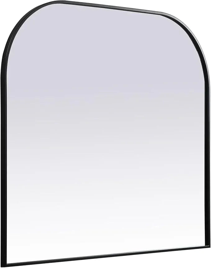 Illuminate, Metal Frame Arch Mirror 42X38 Inch in, Modern, Black - ModernBath