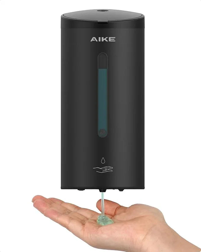 AIKE Automatic Wall Mount Liquid Soap Dispenser, Commercial Stainless Steel with 25oz Large Capacity Save Time Effort and Cost,Model AK1205(Matte Black) - ModernBath