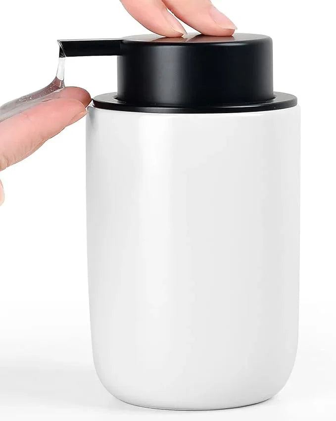BosilunLlife Lotion Pump Dispenser - Bathroom Soap Dispenser White Kitchen Dish Soap Ceramic Small Liquid Soap Dispenser for Bathroom Lotion Hand Pump Dispenser - ModernBath