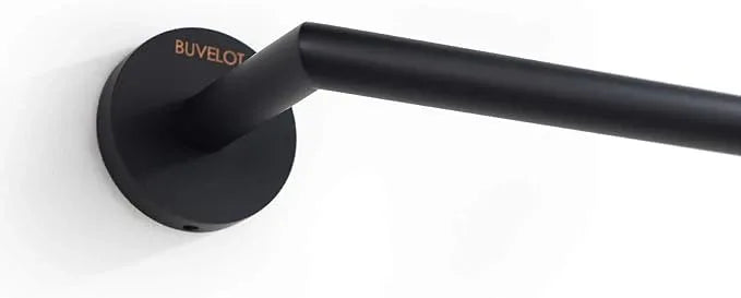 Black Towel Bar,Towel Racks for Bathroom, Modern Hotel Style Bathroom Towel Shelf Wall Mounted, Single Towel Rod 26 Inch, Matte Black, 077070-MB Leo Series - ModernBath