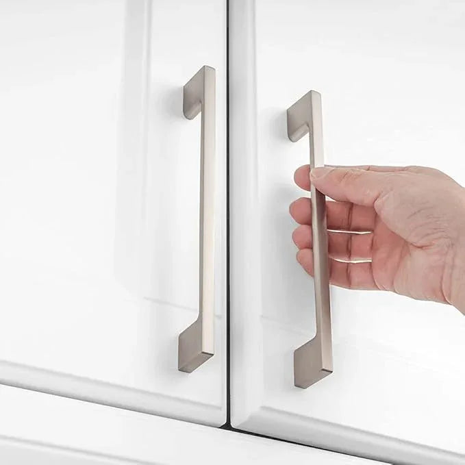 KOOFIZO 10 Pack 6-1/4 Inch Brushed Nickel Kitchen Cabinet Pulls Stain Nickel Cabinet Handles Silver Cabinet Hardware for Kitchen Cabinets Drawer P01 Dresser Cupboard Bedroom Bathroom - ModernBath