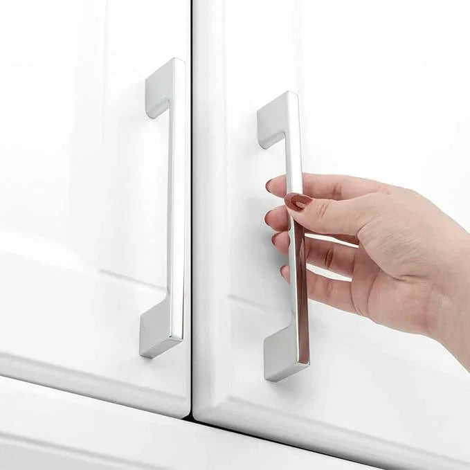 KOOFIZO 20 Pack 5 Inch Polished Chrome Kitchen Cabinet Pulls Chrome Cabinet Handles Chrome Cabinet Hardware for Kitchen Cabinets Drawer P01 Dresser Cupboard Bedroom Bathroom - ModernBath
