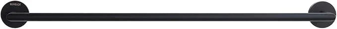 Black Towel Bar,Towel Racks for Bathroom, Modern Hotel Style Bathroom Towel Shelf Wall Mounted, Single Towel Rod 26 Inch, Matte Black, 077070-MB Leo Series - ModernBath