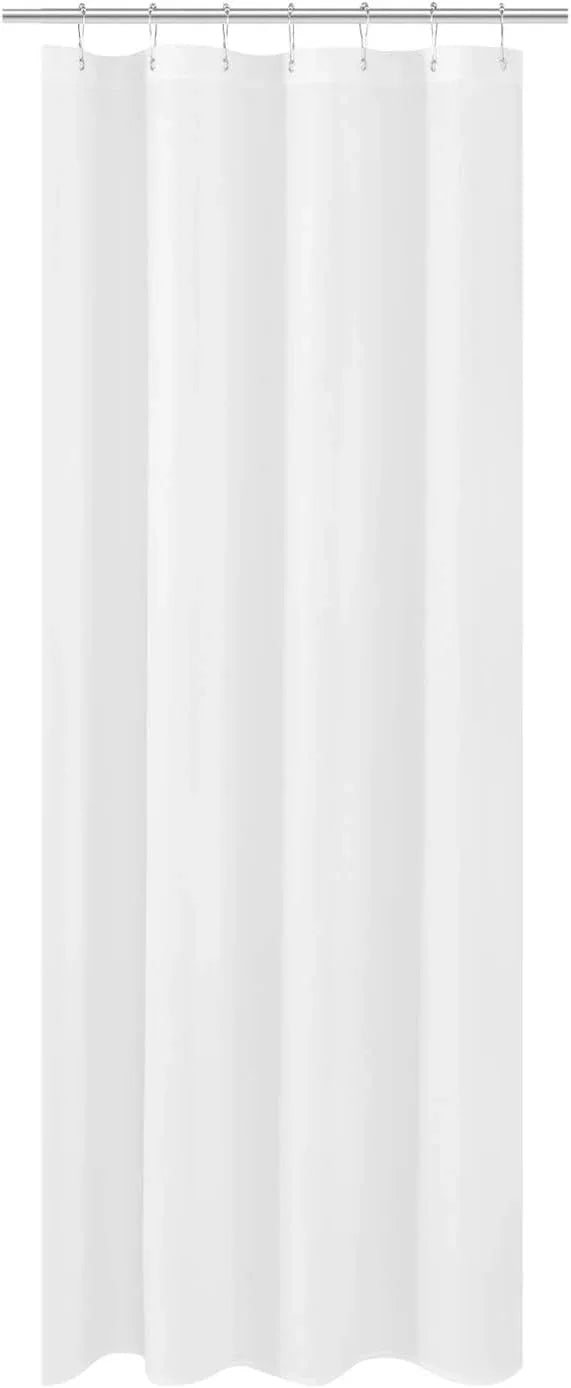 N&Y HOME Small Fabric Shower Curtain Liner for Long Stall Size 36 x 78 inches,Hotel Quality, Washable, White Narrow Bathroom Curtains with Grommets, 36x78 - ModernBath