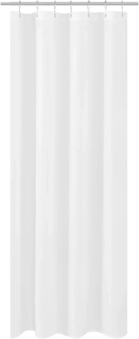 N&Y HOME Small Fabric Shower Curtain Liner for Long Stall Size 36 x 78 inches,Hotel Quality, Washable, White Narrow Bathroom Curtains with Grommets, 36x78 - ModernBath