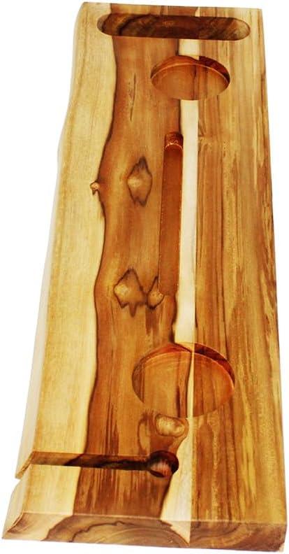 EcoDecors Eleganto 30" Live Edge Solid Teak Bath Caddy Tray with Handle, Book & Tablet Holder, Wine Glass Holders, Luxury Bathtub Tray - ModernBath