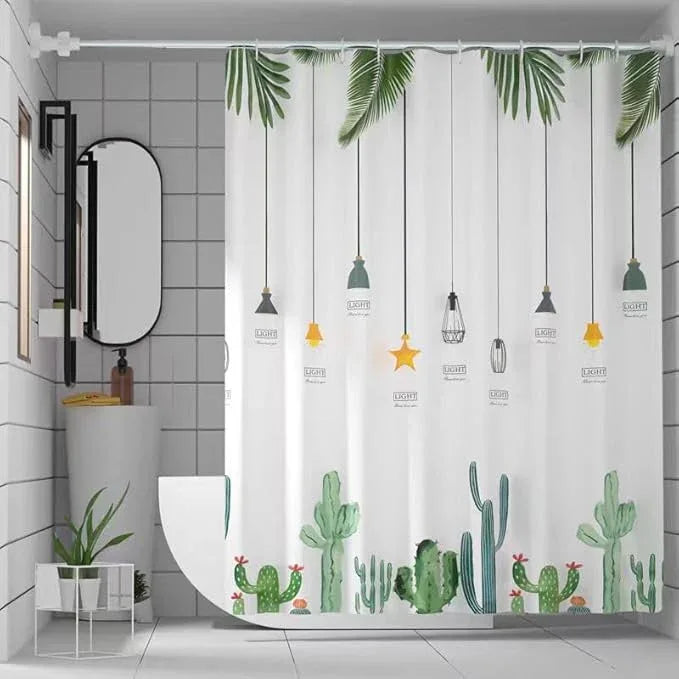 TIKABC Shower Curtain Liner, 4G PEVA Banana Leaves Shower Liner, Plastic Waterproof Shower Curtains, 72x72 inch with Grommet Holes 3 Magnetic Weights - ModernBath