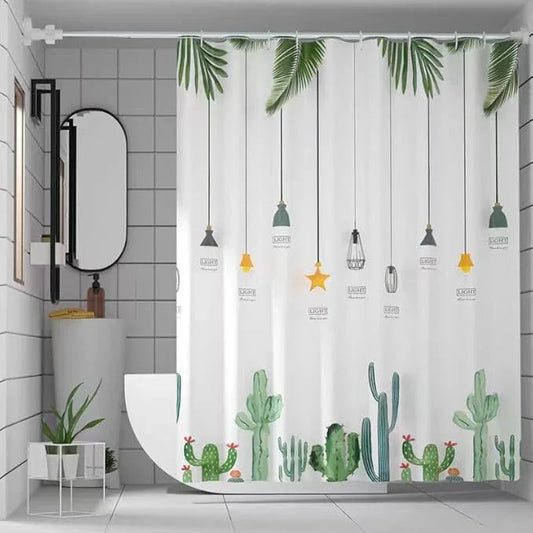 TIKABC Shower Curtain Liner, 4G PEVA Banana Leaves Shower Liner, Plastic Waterproof Shower Curtains, 72x72 inch with Grommet Holes 3 Magnetic Weights - ModernBath