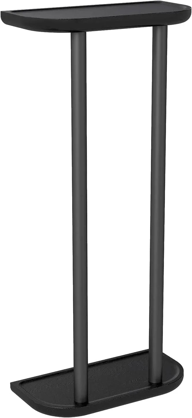 YUMORE Towel Rack Matte Black, Stainless Steel Wall Mounted Towel Rack with Shelf for Bathroom (Black) - ModernBath