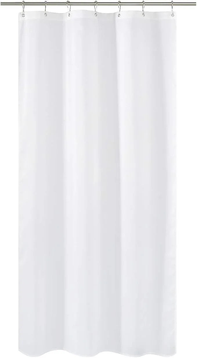 N&Y HOME Fabric Shower Curtain Liner Stall Size 42 Width by 72 Length inches, Hotel Quality, Washable, White Bathroom Curtains with Grommets, 42x72 - ModernBath