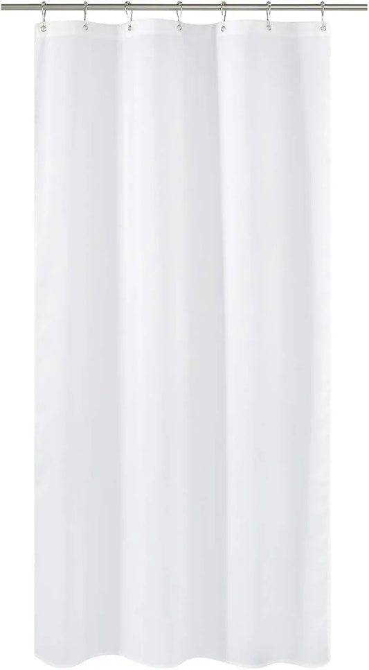 N&Y HOME Fabric Shower Curtain Liner Stall Size 42 Width by 72 Length inches, Hotel Quality, Washable, White Bathroom Curtains with Grommets, 42x72 - ModernBath