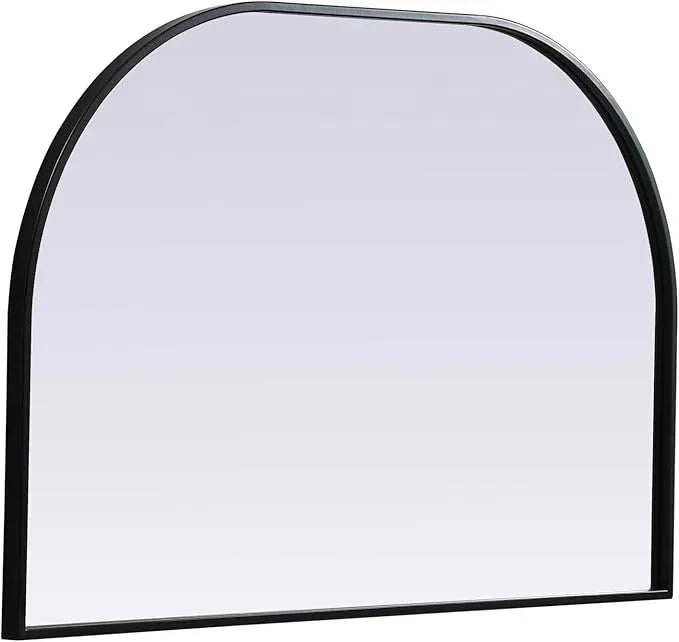 Illuminate, Metal Frame Arch Mirror 36X24 Inch in, Modern, Black - ModernBath