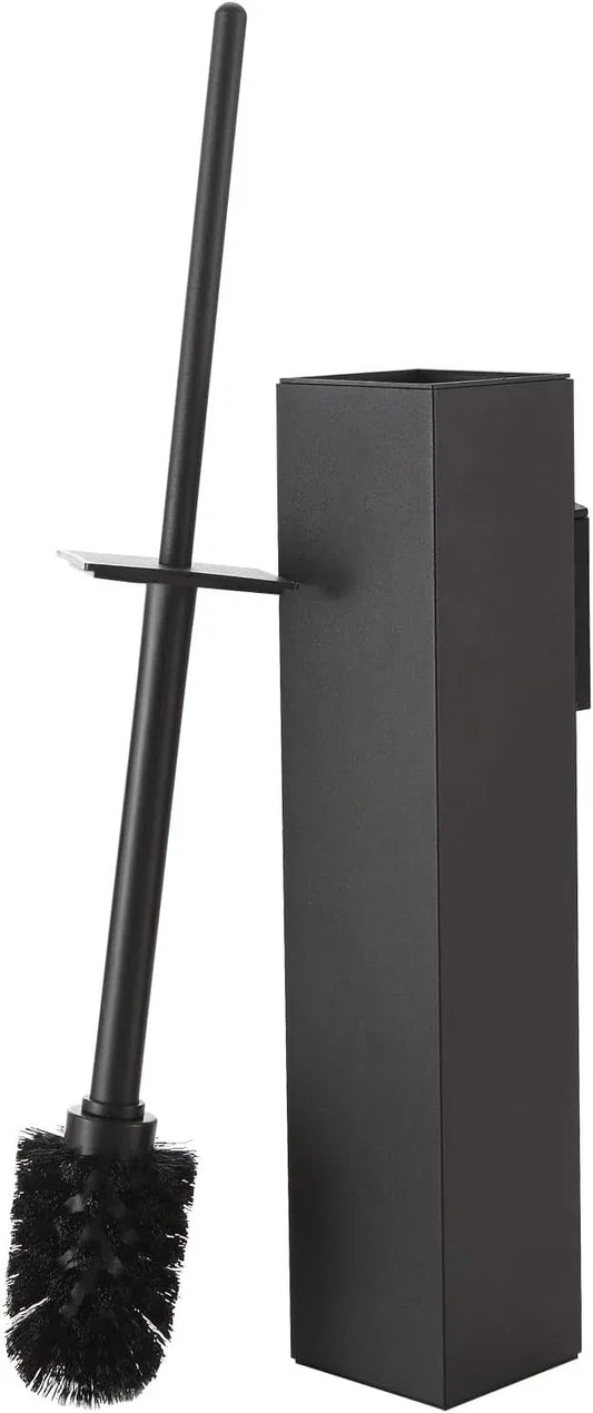BGL Toilet Brush and Holder Set Matte Black Wall Mounted for Bathroom Square Design - ModernBath