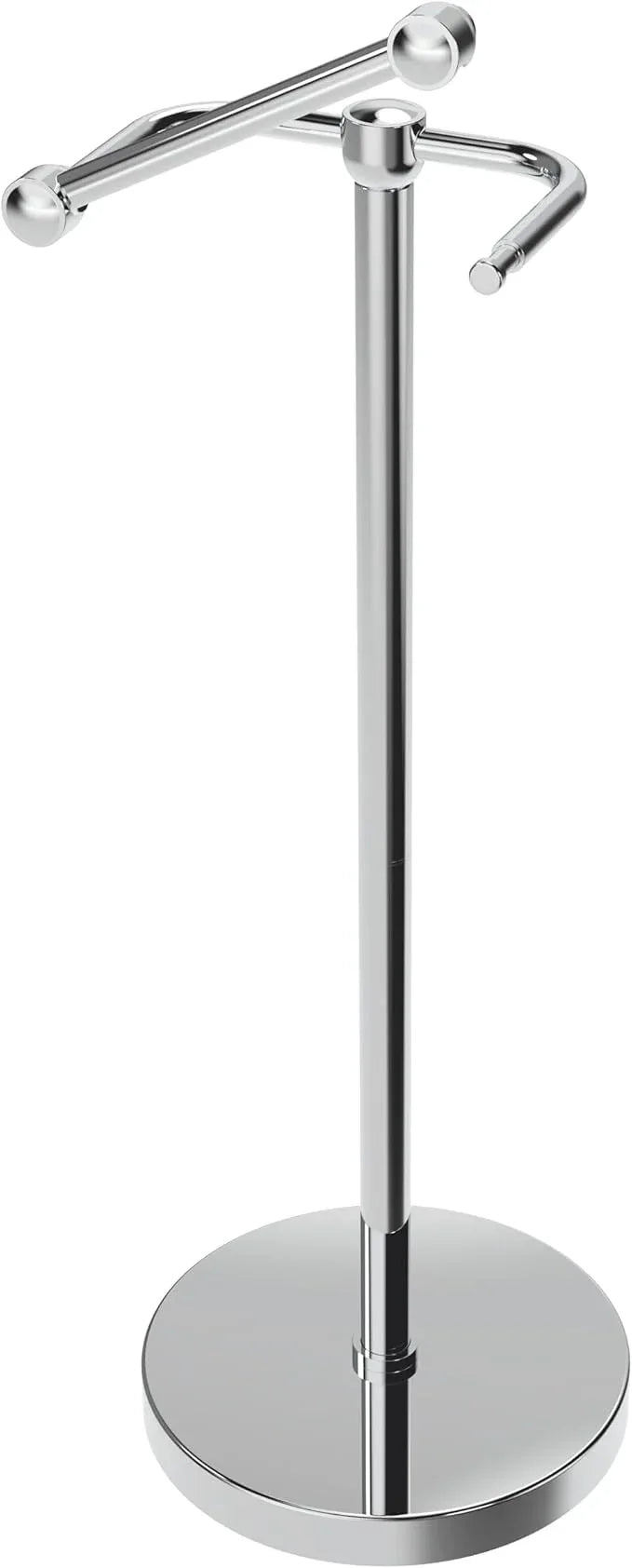 Toilet Paper Holder Stand, Post Pivoting Design Free Standing Toilet Paper Holder, SUS304 Stainless Steel Toilet Paper Roll Holder, Heavy Stable Base (Chrome) - ModernBath
