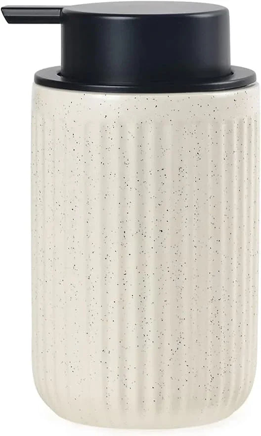 BosilunLife Foam Hand Soap Dispenser - Ceramic Foaming Soap Dispenser for Bathroom 12oz Refillable Liquid Lotion Soap Dispenser with Rust-Proof Foaming Pump for Countertop - ModernBath
