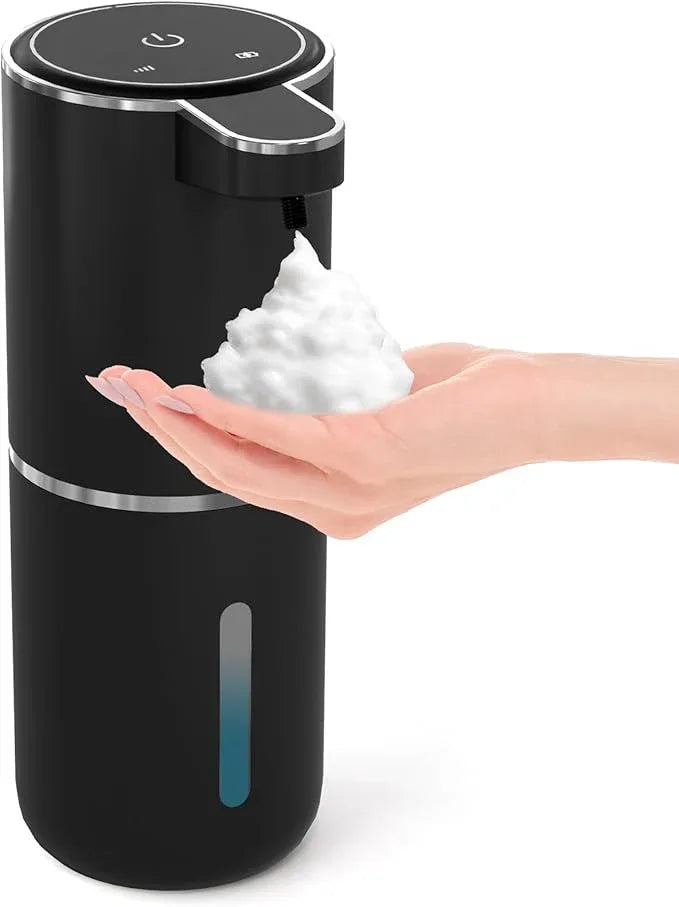 MTYGK Automatic Foaming Soap Dispenser,Touchless Foam Soap Dispenser,12.8oz Rechargeabled Wall Mounted Smart for Bathroom and Kitchen Dish Soap,Easy for Toddlers(Black) - ModernBath