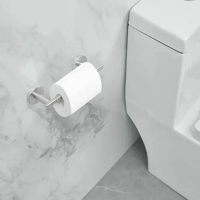 BWE Brushed Nickel Toilet Paper Holder Wall Mounted Double Post Pivoting Toilet Tissue Holders SUS 304 Stainless Steel Toilet Roll Holder for Bathroom Kitchen and RV Washroom - ModernBath