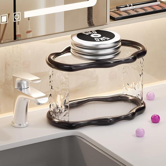 Bathroom Countertop Organizer, 2 Tier Bathroom Organizer and Storage, Acrylic Vanity Organizer Standing Holder Shelf, Perfume Makeup Skincare Cosmetic Desk Organizer for Bedroom Dressing Table, Black - ModernBath