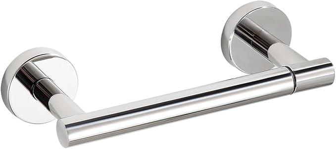 BGL Toilet Paper Holder Mirror Polish Wall Mount, Bathroom Toilet Paper Holder Brushed Nickel SUS 304 Stainless Steel, Double Post Pivoting Toilet Paper Roll Holder for Bathroom RV - ModernBath