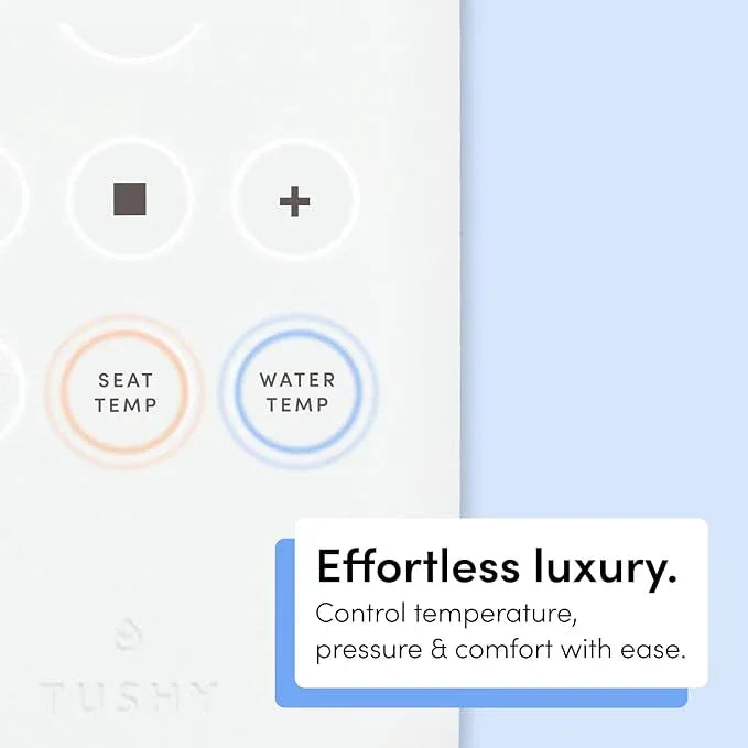 TUSHY Ace 2.0 Round Electric Bidet & Heated Seat. A Luxury Clean. Seat Sensor & Soft Close Lid. Self Cleaning Nozzle, Remote Control Water Temp, Pressure Control, and Air Drier. - ModernBath