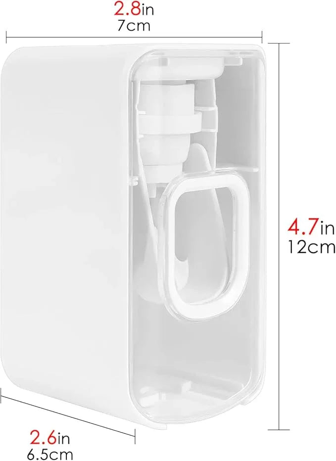 2 Slot Toothbrush Holder and Toothpaste Dispenser Wall Mounted, Automatic Toothpaste Squeezer, 2 in 1 Tooth Brush Toothpaste Organizer for Shower (Clear) - ModernBath