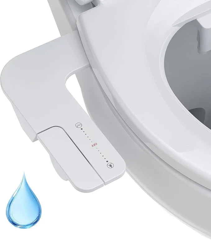 Bidet Attachment for Toilet, Non-Electric Bidet Self-Cleaning Dual Nozzle (Feminine/Rear Wash), Cold Water Bidets Sprayer for Existing Toilets Cover with Adjustable Pressure, Easy to Install, White - ModernBath