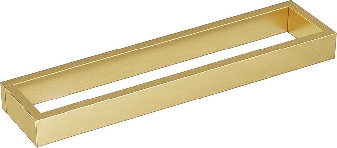 TNOMS Single Towel Bar Towel Holder Bathroom Hardware Accessories,Stainless Steel Wall-Mounted Towel Rack Towel Rail,16 Inches Brushed Gold - ModernBath