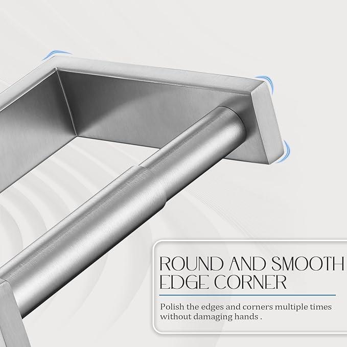KOKOSIRI Toilet Paper Holder Spring Loaded Bathroom Toilet Roll Holder Wall Mount Stainless Steel Brushed Nickel B2011BR - ModernBath