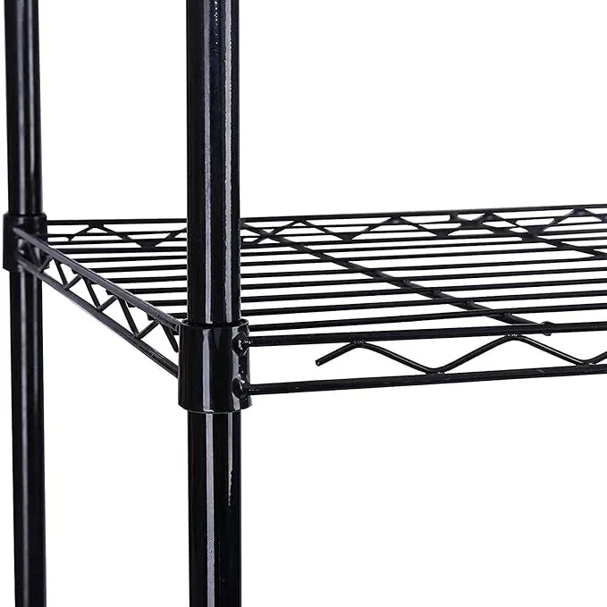 HOMEFORT 5-Tier Wire Shelving Unit, Extra Wide Metal Storage Rack, Free Standing Rack, Durable Organizer Perfect for Pantry Closet Kitchen Laundry Organization in Black, 29" W x 14" D x 61" H - ModernBath