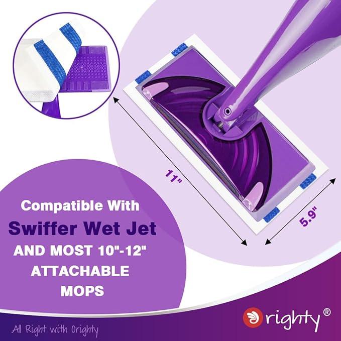 Orighty Dry Mop Pads Refill Compatible with Swiffer Wet Jet, Multi-Layer Mopping Pads, Multi Surface WetJet Hardwood Floor Cleaner Spray Mop Pads Refills, 48 Count - ModernBath