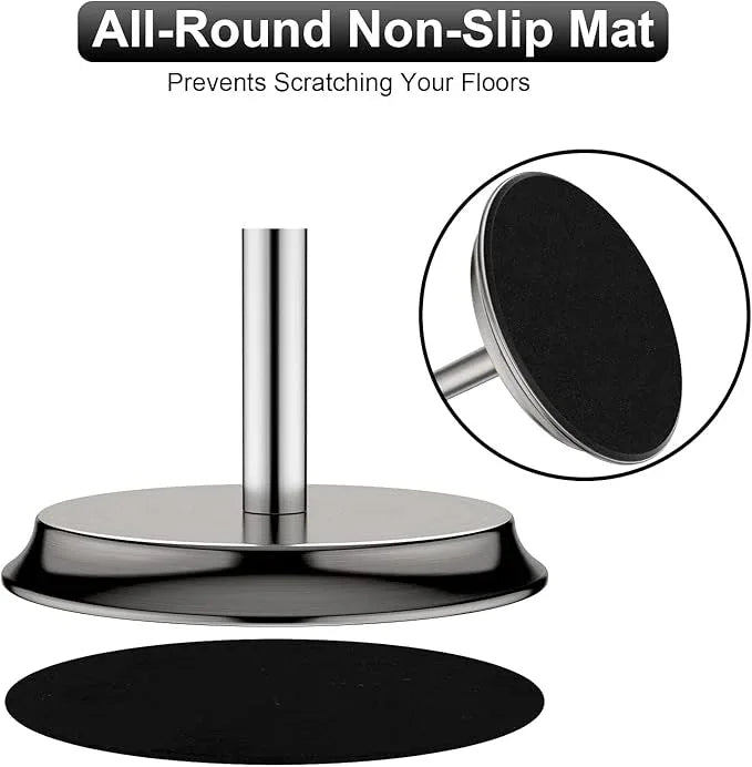 Toilet Paper Holder for Bathroom, Metal Free Standing Toilet Paper Storage with Rustproof, Tissue Paper Roll Stand for Bathroom Accessories (Brushed Nickel) - ModernBath