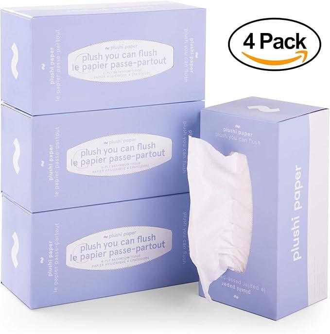 Septic Safe Tube Free Toilet Paper- 4-Ply, Quick-Dissolving, Biodegradable Tissue for RV, Campers & Marine Use- Mom-Approved Soft Toilet Paper for Kids, Seniors & Travel Adventures- 4 Boxes, 320 Wipes - ModernBath
