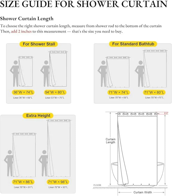 Farmhouse Shower Curtain with Snap-in Liner,No Hooks Needed,Boho Fabric Shower Curtains with Tassels for Rustic Neutral Bathroom Decor,with Magnets,Water Repellent&Machine Washable,White,71x74Inch - ModernBath