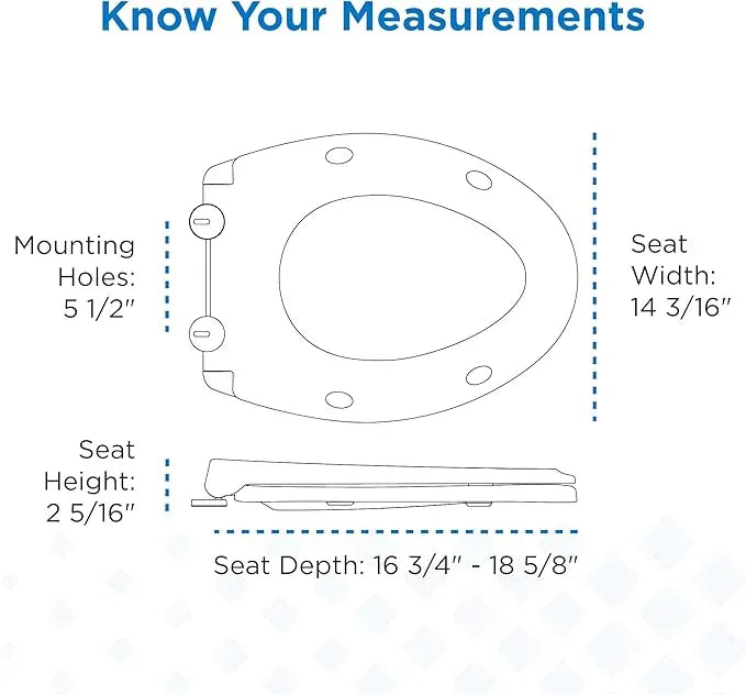 Gerber Soft-Close Elongated Toilet Seat with Two Button Quick-Release, Top-Mount Installation, Non-Slip Bumpers, and Cover, Heavy-Duty Plastic, White, GC550130 - ModernBath