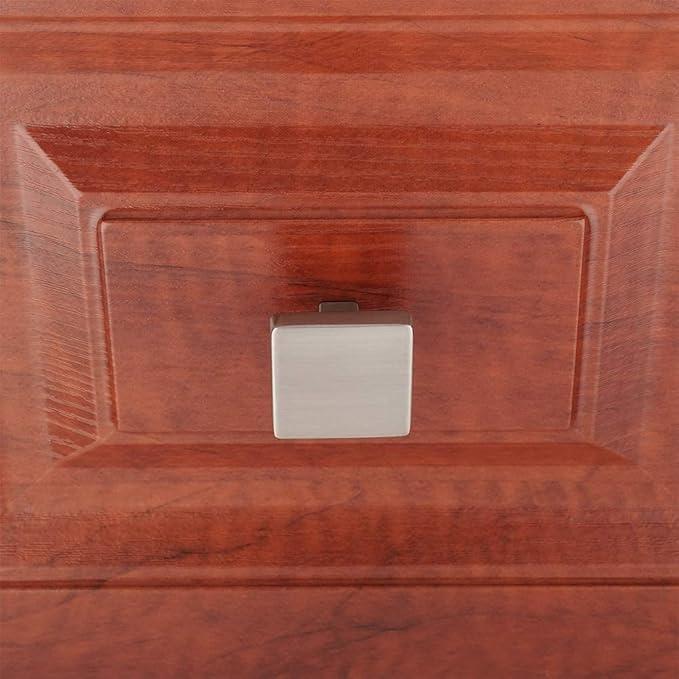 KOOFIZO 10 Pack Brushed Nickel Cabinet Knobs Stain Nickel Drawer Knobs K03 Square Single Hole Cabinet Pulls for Cabinets Drawer Dresser Cupboard Bedroom Closet Bathroom Vanity - ModernBath