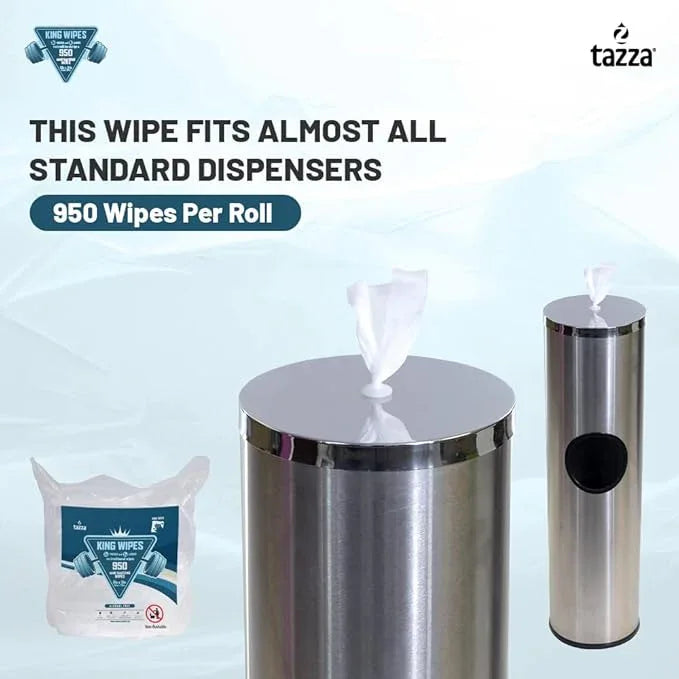 Tazza Gym Equip Wipes, 4 x 950 Count (3800 Total Wipes) - Durable, Pre-Saturated Gym Equipment & Surface Cleaning Wipes - ModernBath