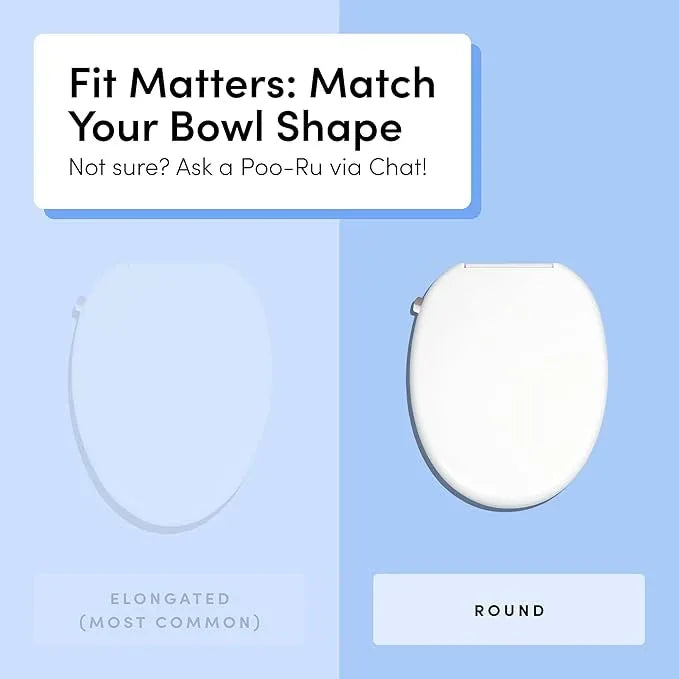 TUSHY Wave Non-Electric Bidet Toilet Seat | Sleek Round Design, Quick-Release for Easy Cleaning | DuoFlow Front & Rear Wash, Soft-Close Lid, Comfy Seat, 10-Min DIY Install, Platinum Knob - ModernBath