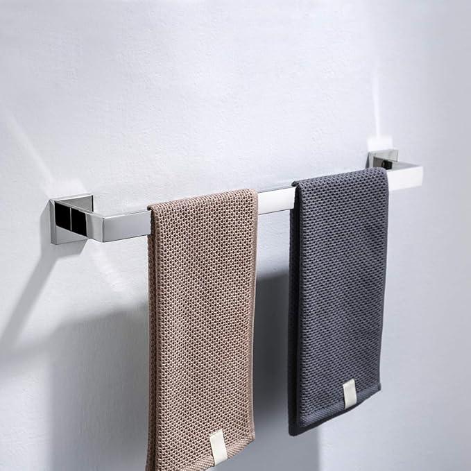 TURS 4 Pieces Bathroom Hardware Accessories Set Polished Towel Bar Set,Wall Mounted,Premium Stainless Steel.Q7CHP4-40CM - ModernBath