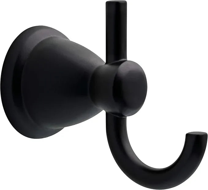 Franklin Brass Kinla 5-Piece Bathroom Set Matte Black 18" and 24" Towel Bar Racks, Toilet Paper Holder, Ring, Hook KIN5PC-MB - ModernBath
