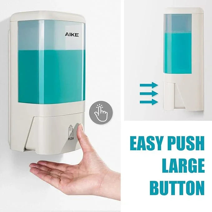 AIKE Wall Mount Liquid Soap Dispenser for Commercial Bathrooms,Offices,Restaurants 40 oz Large Capacity AK1007,White - ModernBath
