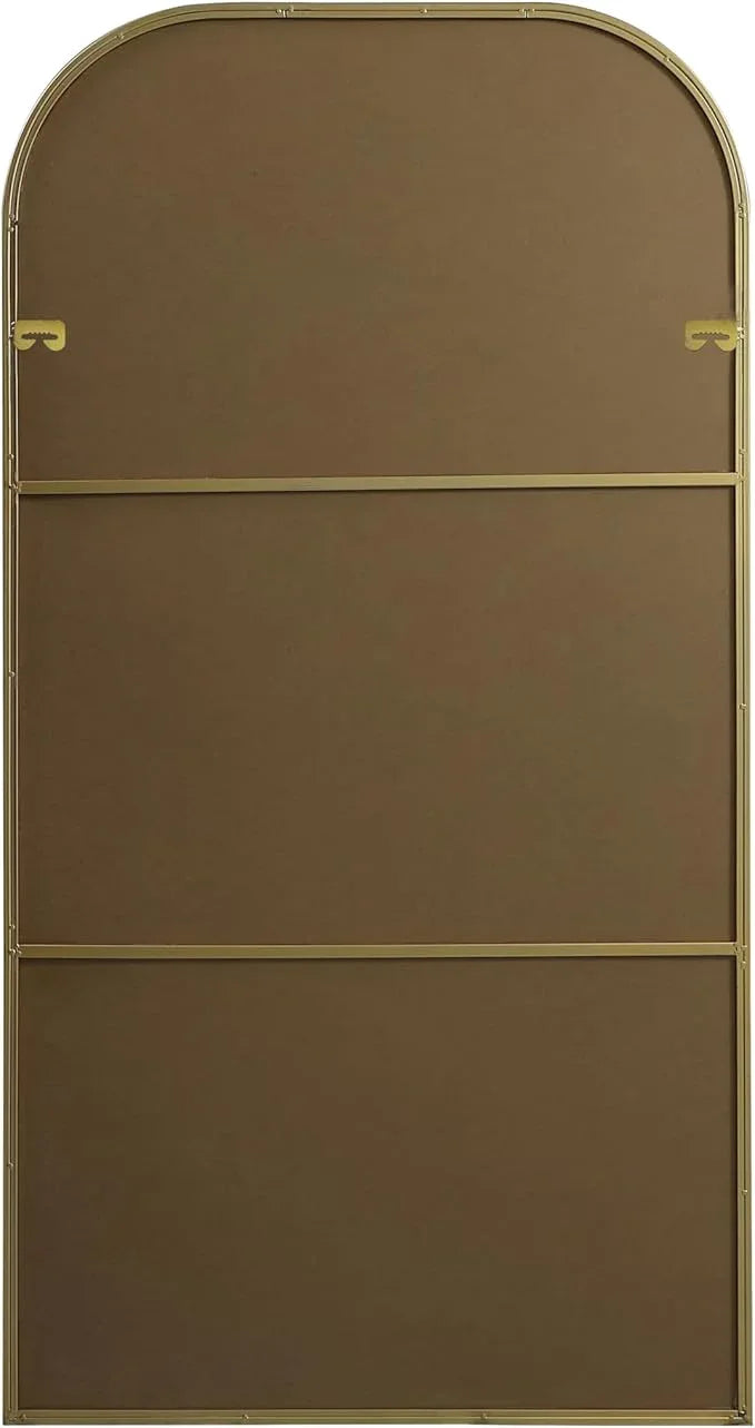 Illuminate, Metal Frame Arch Full Length Mirror 35X66 Inch in, Modern, Brass - ModernBath