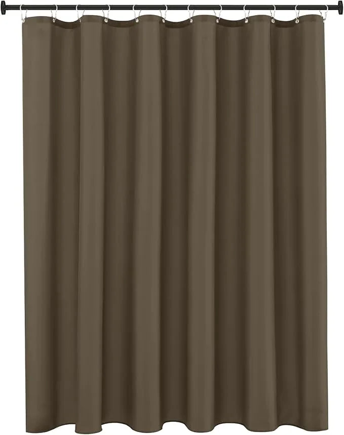 Biscaynebay Hotel Quality Fabric Shower Curtain Liners 72 Inch Width by 84 Inch Length, Taupe Water Resistant Bathroom Curtains, Rust Resistant Grommets Top Weighted Bottom Machine Washable - ModernBath