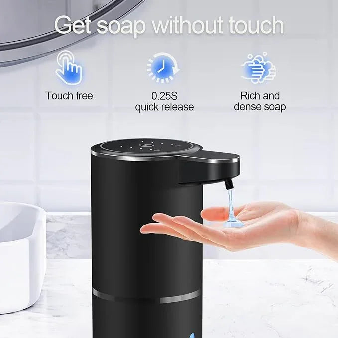 Automatic Liquid Soap Dispenser,4 Level Adjustable Liquid Dispenser, Rechargeable Soap Dispenser with USB Type C Rechargeable, 12.8oz/ 380ml Touchless Hand & Dish Dispenser for Bathroom, Kitchen - ModernBath