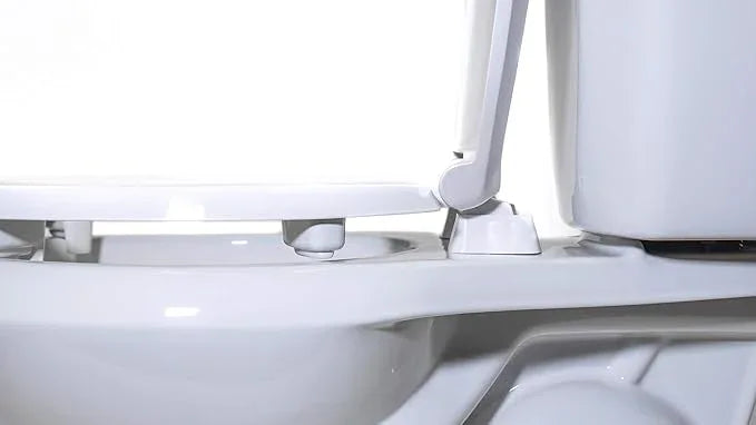 Centoco 2 inch Raised Toilet Seat for Seniors, Elongated, Open Front with Cover, Plastic, Made in the USA, HL820STS-001, White - ModernBath