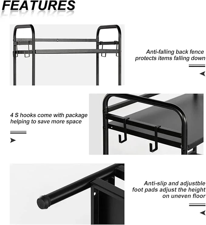 HDANI Storage Shelves, 5-Tier Metal Storage Rack with Shelf,Shelf Organizer,Garage Standing Shelving Unit for Laundry,Bathroom,Kitchen,Pantry, Closet,23.6''W X 13.8''D X 63''H,Black - ModernBath