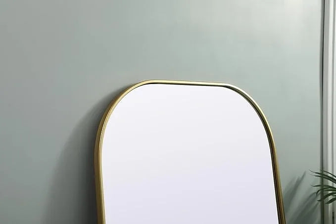 Illuminate, Metal Frame Arch Full Length Mirror 32X66 Inch in, Modern, Brass - ModernBath