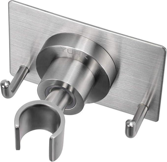 Shower Head Holder All Metal Strong Adhesive and Drilling Screws Two Installation Methods, Adjustable Handheld Shower Head Mount,Stainless Steel Hand held Showerhead Wand Bracket - ModernBath