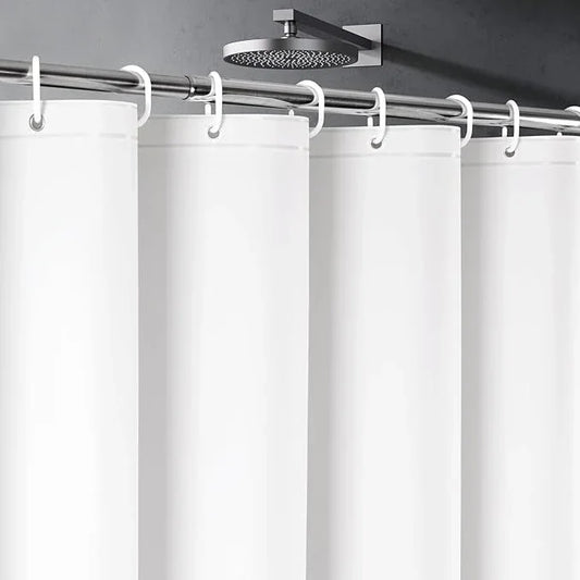 UFRIDAY White Shower Curtain Liner Premium PEVA, Shower Curtain with 3 Magnets, Metal Grommets, White, Standard Size 60x72 inch - ModernBath