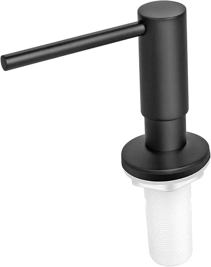 Samodra Sink Soap Dispenser, Metal Pump Head Liquid Lotion Countertop Kitchen Bathroom Soap Dispenser with 17 OZ PET Bottle (Black Matte) - ModernBath